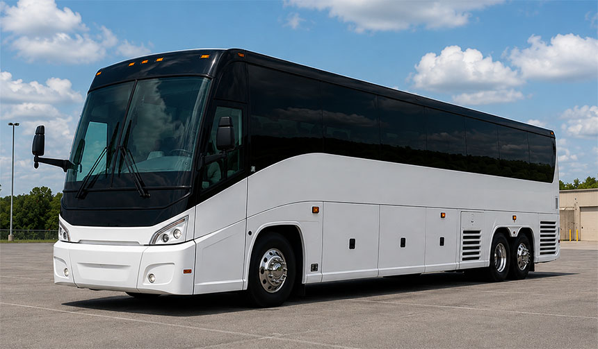 56-passenger charter bus in St. Louis, MO